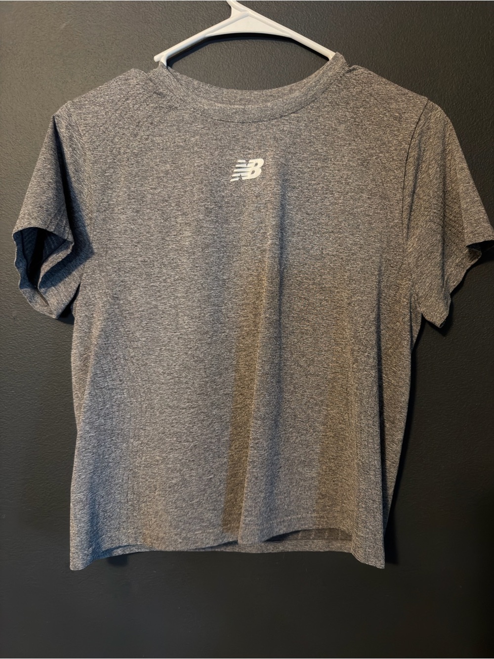 New Balance Gray Heather Short Sleeve Logo Tee